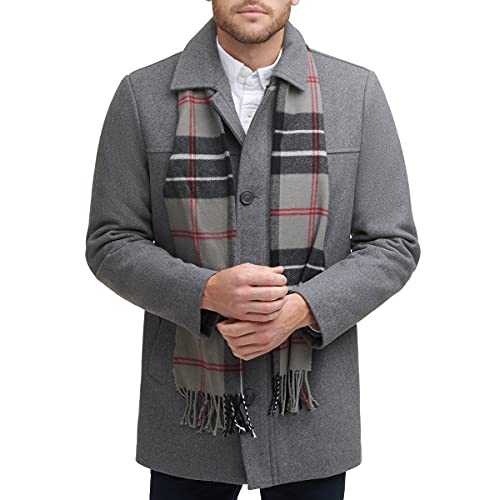 Dockers Men's Weston Wool Blend Car Coat with Scarf (Regular and Big & Tall Sizes)