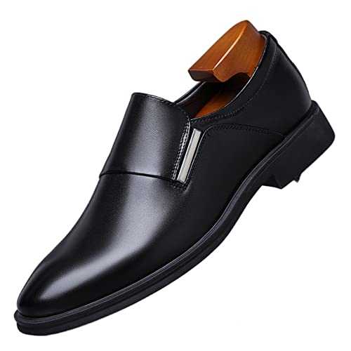 ETZRYSYB Mens Leather Shoes Shoes Pointed Toe Split Leather Men Casual Formal Loafers Business Wedding Oxfords Shoes