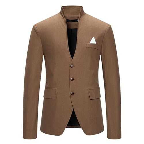 Men Blazer Regular Fit Business Office Blazers, Turn-Down Collar Plain Color Suit Jacket,Versatile Tuxedo Jackets Gentlmen Luxury Office Business Coat Top Single-Breasted Long Sleeve Outwear