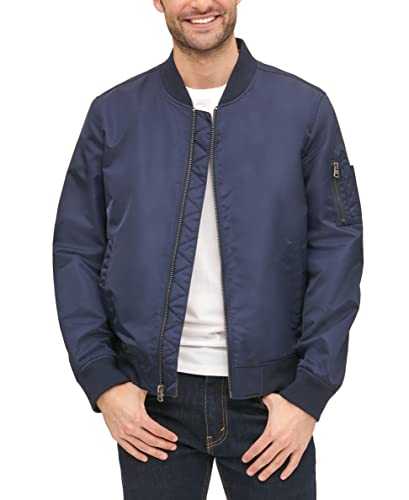 Men's Ma-1 Flight Lightweight Zip-up Bomber Jacket Varsity