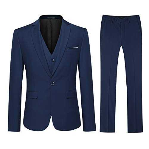 Cloudstyle Men's Suit Slim Fit Suits 3 Pieces Tuxedo Modern Blazer for Wedding Business Trousers Vest