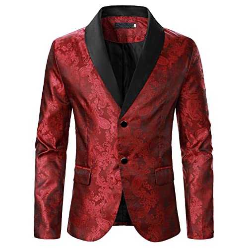kosopse All Suits for Men Wedding Casual Premium Stretch Embroidered Pattern Slim Button Pocket Classic Fit Pastor Suits