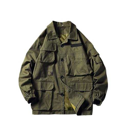 FBYDLL Men'S Warm Denim Jacket - Military Cowboy Top Men Army Jean Coats, Male Mens Bomber Jackets Windbreaker Loose Fit Overcoat Plus Size Winter Outwear M - 5Xl