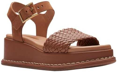 Women's Kimmei Bay Wedge Sandal, Tan Synthetic, 6.5