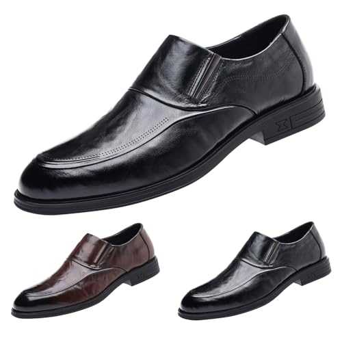 Men's Oxfords Formal Dress Shoes UK Clearance Brogue Dress Business Shoes Mens Black Slip On Smart Shoe Mens Leather Loafers Men Office Shoe Wedding Shoes Derby Formal Shoes