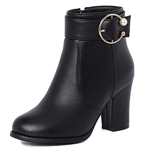 Casual Women Ankle Boots with Block Heel
