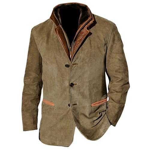 Men's Relaxed Fit Jacket - Men's Lightweight Jacket Warm Cotton Cargo Jackets Windbreaker Cargo Jacket Thick Lapel Collar Combat Jacket Lined Bomber Jacket for Sport Walking