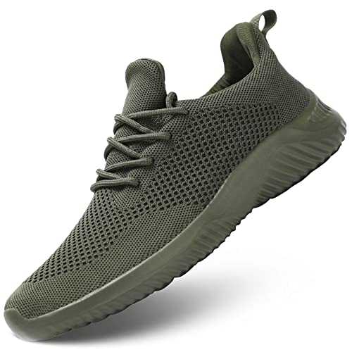 Wrezatro Men's Slip on Walking Shoes Ultra Light Breathable Non Slip Running Shoes Casual Fashion Sneakers Mesh Workout Sports