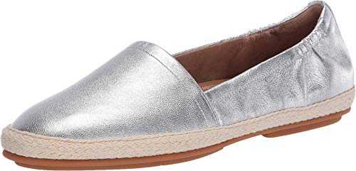 Women's Siren Espadrilles Sandal, Silver Leather, 5 UK