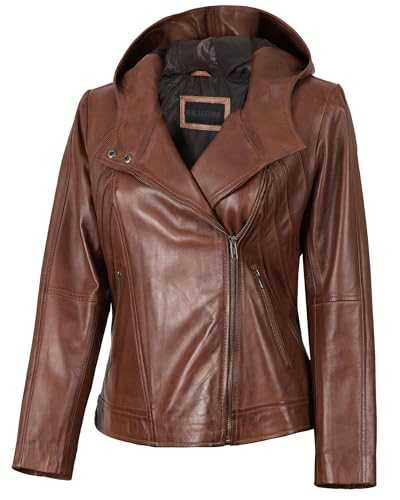 Decrum Motorcycle Mens Leather Jacket - Real Lambskin Biker Leather Jacket for Men