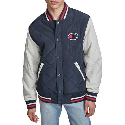 Champion Men's Retro Diamond Quilted Bomber Jacket