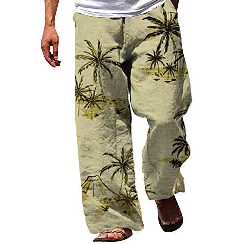 Men Fancy Print Wide Leg Baggy Trousers Casual Beach Trousers Smart Trouser Yoga Pants Tracksuit Bottoms Comfortable Jogger Outdoor Pants Casual Summer Pants Stylish Streetwear Pyjama Pants