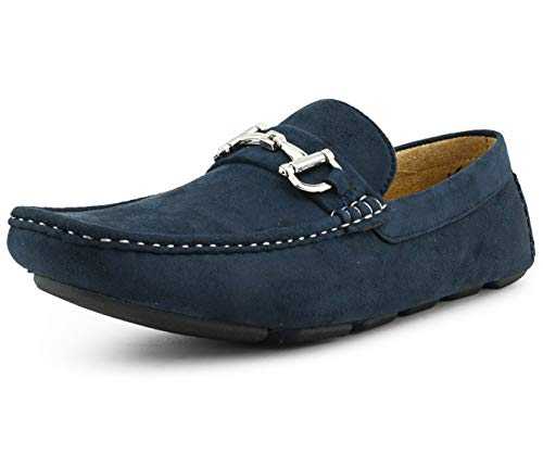 Amali Walken - Men's Slippers – Mens Casual Shoes - Mens Loafers - Mocassins Mens Slip On Shoes - Driver with Metal Bit and Detailed Stitching