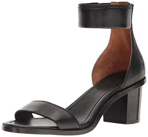 Frye Women's Brielle Back Zip Dress Sandal, Black, 4.5 UK