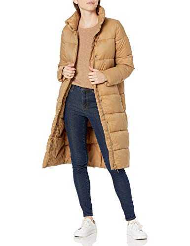 Amazon Essentials Women's Lightweight Full-Zip Water-Resistant Long Cocoon Puffer Winter Coat