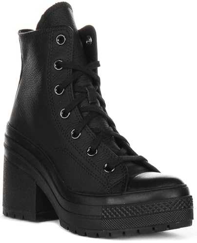 A06145C Men's Chuck 70 De Luxe Heel Leather Heeled Ankle Boots