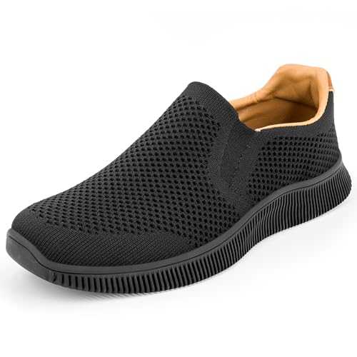 Mens Slip on Trainers Casual Walking Shoes Lightweight Loafer Sneakers Comfortable Breathable Sport Shoes Running Gym Fitness Jogging