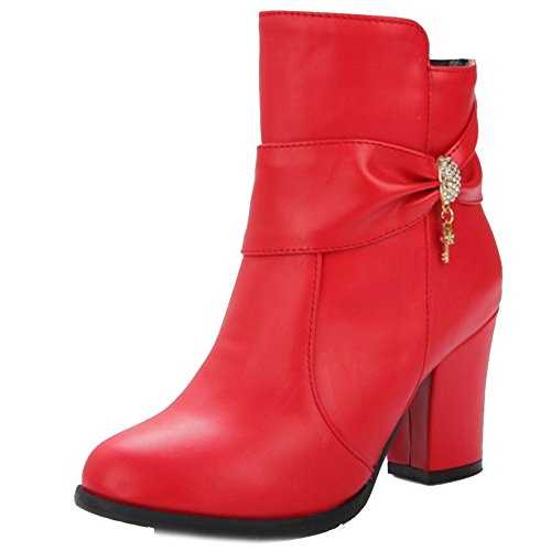 CUTEHEELS Women Ankle Boots with Chunky Heel