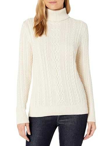 Amazon Essentials Women's Fisherman Cable Roll-Neck Jumper (Available in Plus Size)