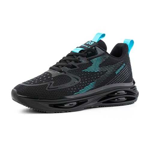 Trainers Mens Running Shoes Sports Sneakers Mens Walking Shoes Lightweight Gym Shoes Breathable Trainers for Men Air Cushion Casual Jogging Shoes Black Blue Green Red UK 6-11