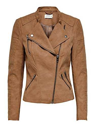 ONLY Women's FAUX LEATHER BIKER OTW NOOS Long Sleeve Jacket