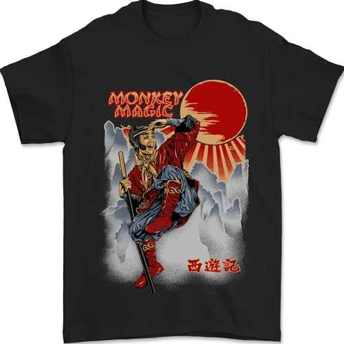 Monkey Magic Retro 70s Martial Arts TV Mens T-Shirt 100% Cotton