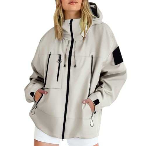 Plus Size 2025 Chic Light Weight Hooded Rain Jackets for Women Casual Outdoor Windproof Coat Ladies Waterproof Jacket Coats Size S-3XL