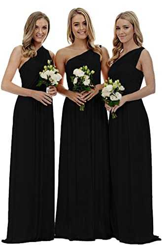 dinavian Women's One-Shoulder Chiffon Evening Party Ball Gown Prom Wedding Bridesmaid Dress