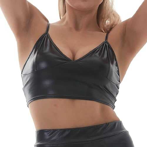 Womens Reflective Crop Top Sexy Sleeveless V Neck Spaghetti Strap Vest Tank Tops Party Belly Dance Costume Glitter Top Metallic Shiny Club Tank Top Vest Festival Rave Outfits