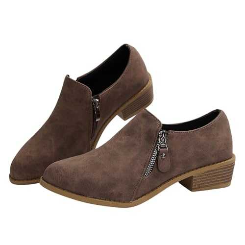 CEWIFO Womens Heeled Ankle Boot Low Heel Non-Slip Black Chelsea Boots Women Extra Wide Leg Boots for Women UK Womens Wide Fit Boots Block Heel Ankle Boots for Women UK