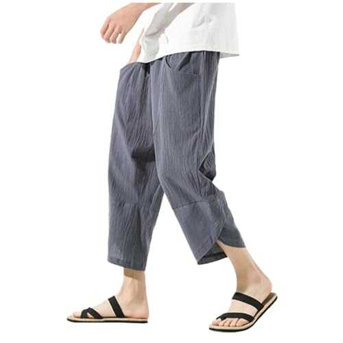 Robell Trousers for Men Mens Trousers Elasticated Waist Work Wear Cotton Straight Fit Combat Outdoor Pants Utility Pocket Mens Grey Joggers Mens Jogger Cotton Sweat Pants Slim Fit Trousers