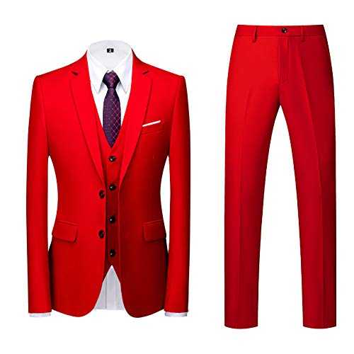 Men's Three-Piece Suit Set, Colorful Slim fit Blazers, Trousers and Vest, Wedding Groom Suit, Formal Business Attire, Office Professional Outfit, Stylish Party wear, Versatile Men's Suits