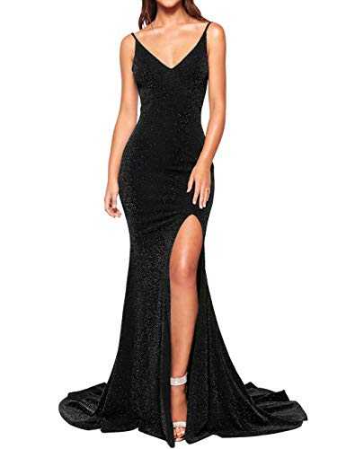 Women's Prom Dress Long High Slit Mermaid Formal Evening Gown for Wedding