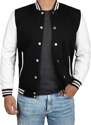Men’s Varsity Letterman Bomber Baseball Jacket – Classic Varsity Jacket Men for All-Season Style