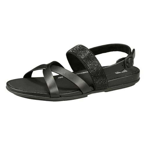 fitflop(フィットフロップ) Women's Gracie Crystal Leather Strappy Back-Strap Sandals