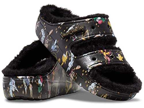 Unisex-Adult Classic Vera Bradley X Harry Potter Cozzzy Fuzzy Platform Sandals Slide