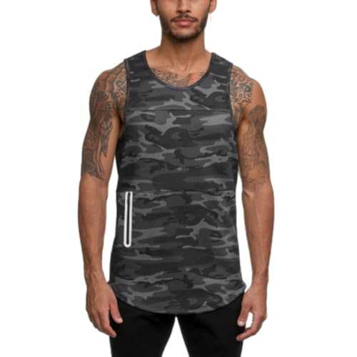 BERCIELY Men Stops Solid Color Round Neck Sleeveless Summer Mens Tank Shirt Outside Cool Comfortable Mens Short Sleeve Casual All-Match Loose Personality T-Shirt Men