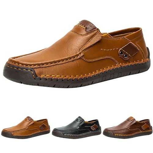 Mens Leather Loafers Men's Oxfords Formal Dress Shoes UK Clearance Brogue Dress Business Shoes Men Office Shoe Wedding Shoes Derby Formal Shoes Mens Black Slip On Smart Shoe