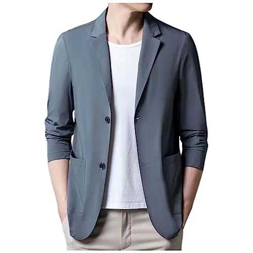 COOFANIN Men's Blazer Casual UK Sales Clearance 5XL Suit Jacket for Men Big and Tall Navy Blue Wool Blazer Men Blue Blazer Men Gold Buttons White Slim Fit Sports Blazer for Men