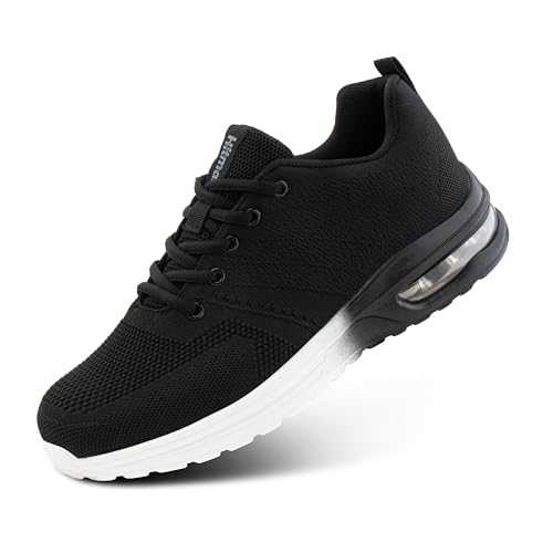 Trainers Men Running Shoes Women Sports Jogging Sneakers Lightweight Breathable Gym Shoes for Running Walking Fitness Training Black Blue Red Grey UK3.5-UK13