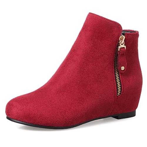 Women Round Toe Casual Comfy Wedge Ankle Boots