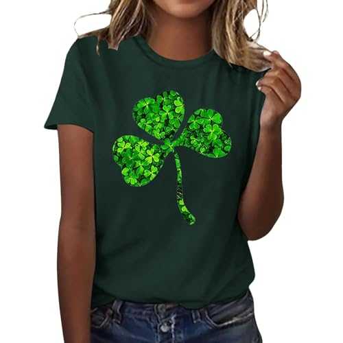 NNGOTD Shirts for Women UK Fashion Casual Print Round Neck Loose Short Sleeve T Shirt Top Elbow Length Sleeves Tops Plain Casual Loose Fit Tunic Top Plus Size UK