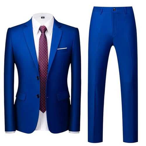 2025 Mens Suits 2 Piece Sale Clearance Casual Jacket Trousers Two Button Formal Blazer Solid Color Prom Bachelor Party Suits Costume Suit Slim Fit Wedding Stage Suit Dinner Tuxedo Suits