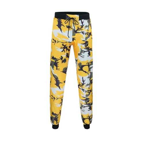 Men's Jogging Bottoms, Camouflage Tracksuit Bottoms, Leisure Trousers, Sports Trousers with Drawstring, Pockets, Cuffs, Soft and Comfortable, Cotton, Camouflage, Military Casual Style, Sweatpants,