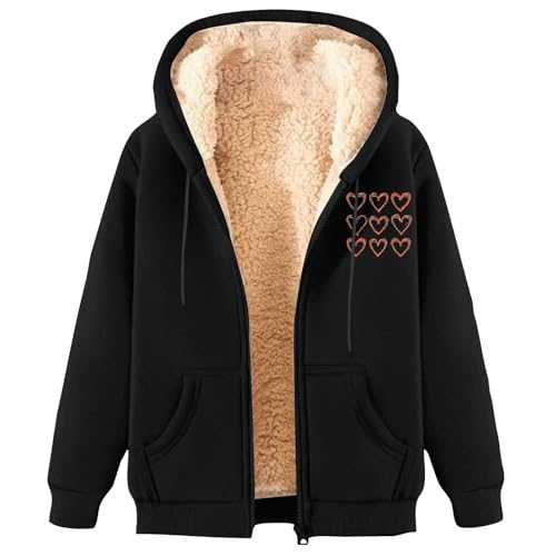 Fleece Jacket Women Uk Sherpa Full Zip Up Long Sleeve Full Zip Up Winter Coat Womens Fleece Jackets Full Zip Faux Fur Coat Fur Jacket Teddy Fleece Hoodies for Women Uk Fur Coat Women Navy Fleece Women