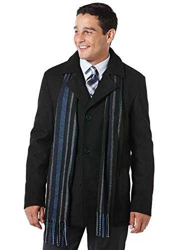 Perry Ellis Men's Big & Tall Coat with Scarf