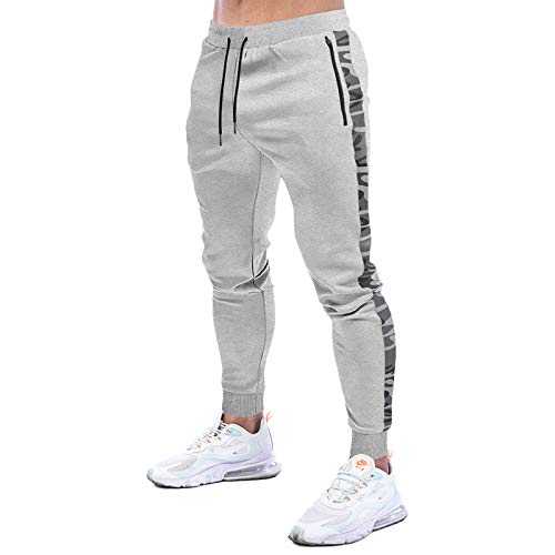MakingDa Gym Tracksuit Bottoms Mens Slim Fit Stretch Joggers Sweatpants Skinny Activewear Trousers