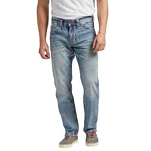 Silver Jeans Co. Men's Eddie Relaxed Fit Tapered Leg Jeans