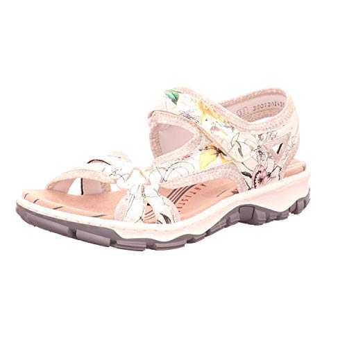 Rieker Women's 68879 Closed Toe Sandals, Multicolor (Ice-Multi/Silverflower), 40 EU