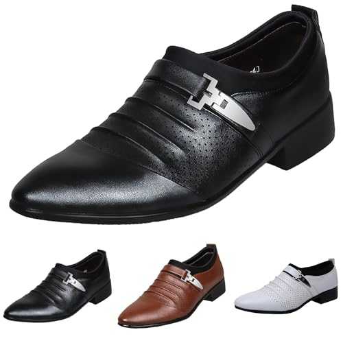 Clearance Brogue Dress Business Shoes Mens Leather Loafers Men's Oxfords Formal Dress Shoes UK Mens Black Slip On Smart Shoe Men Office Shoe Wedding Shoes Derby Formal Shoes
